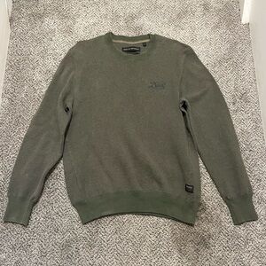 Deus Ex Machina Army Green Crewneck IN BENZIN VERITAS Men’s Size Large